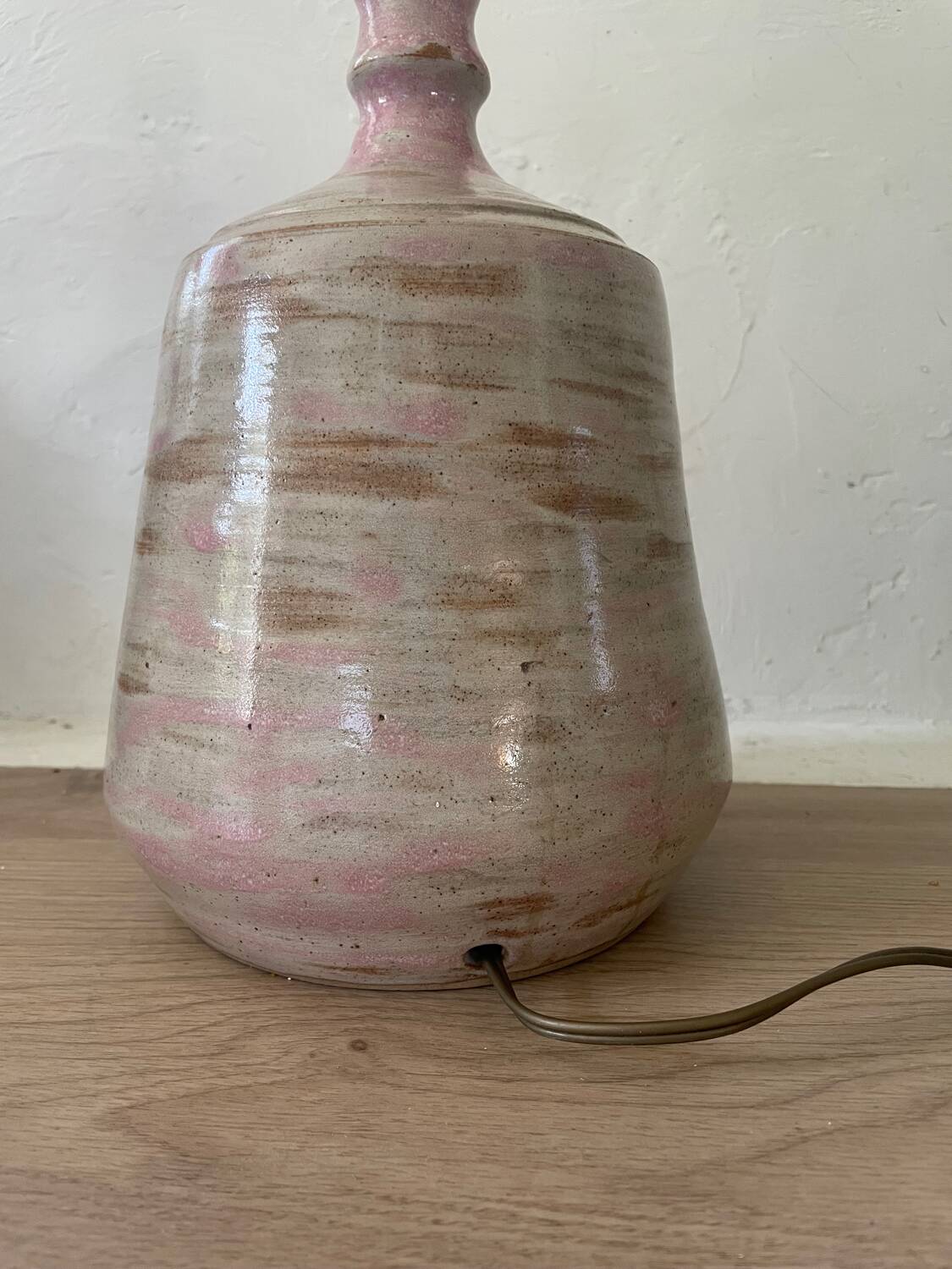 Vintage glazed ceramic lamp
