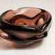 Cendrier Murano rond forme atypique violet rose 1950
