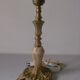 Old lamp foot in stone marble onyx and bronze 25 cm deco desk living room
