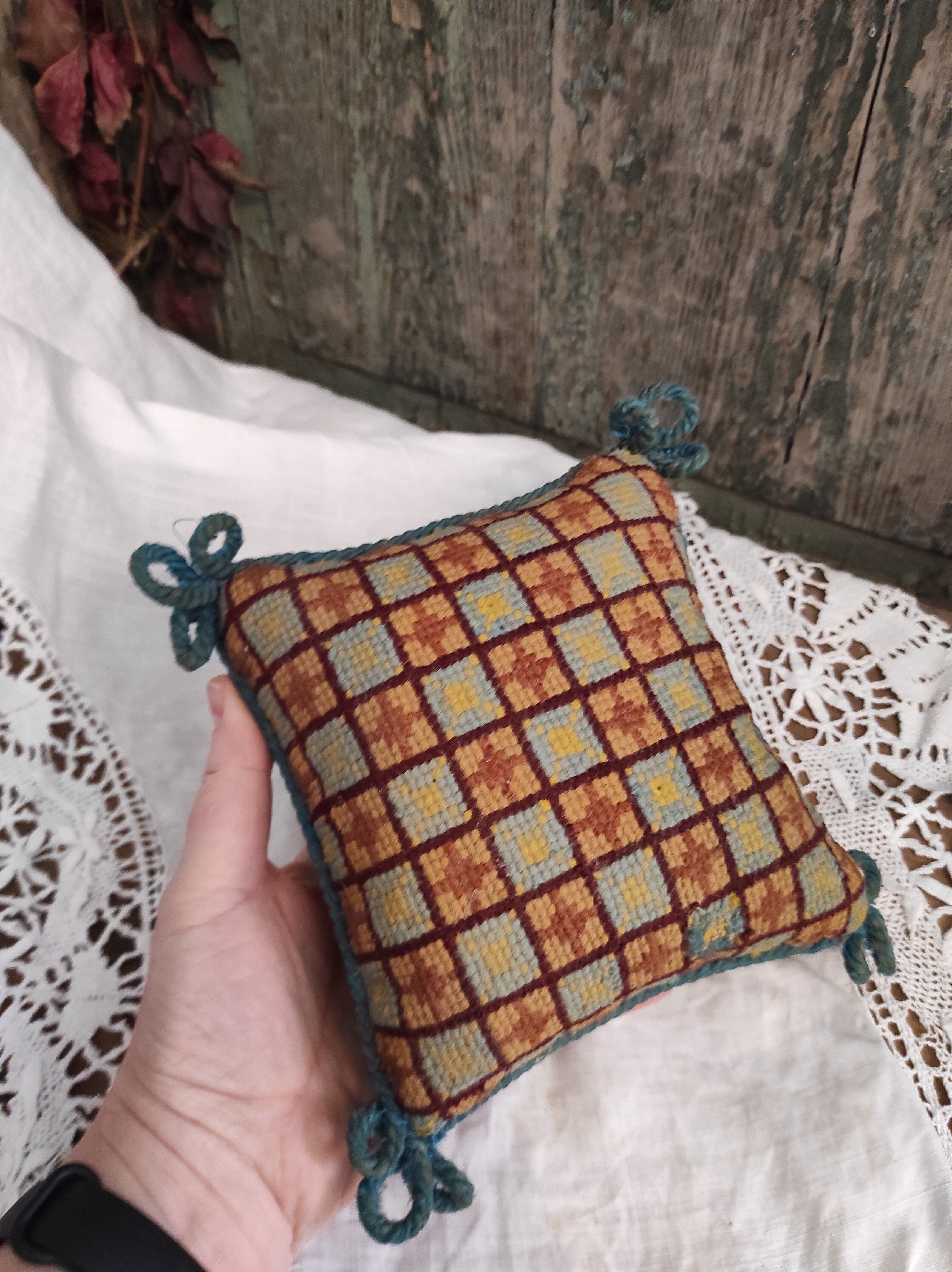 Vintage french handmade cushion