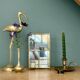 Vitrine vintage en verre et laiton