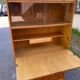 Vintage Scandinavian glass secretary with 3 doors