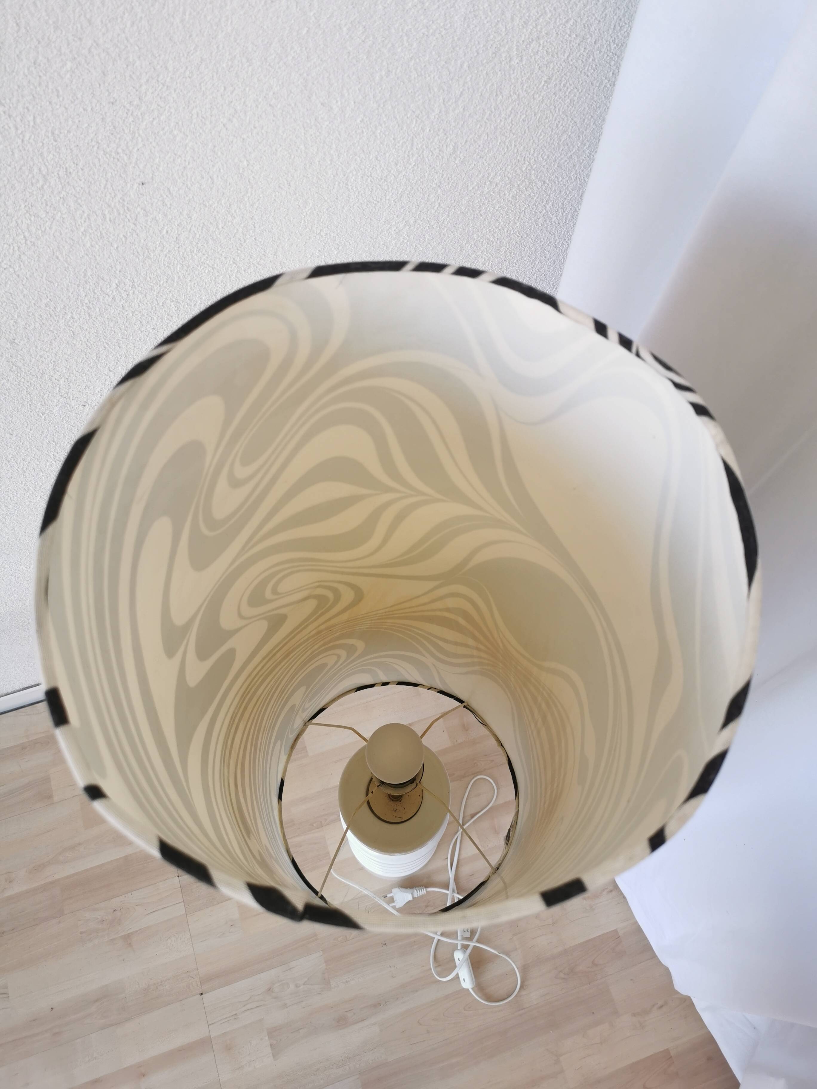 Vintage Dumler & Breiden Floor Lamp: German Pop Art Zebra Shade