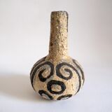 Vintage ceramic vase, signed, 50s