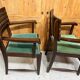 Set of 6 chairs and 2 armchairs by Gaston Poisson