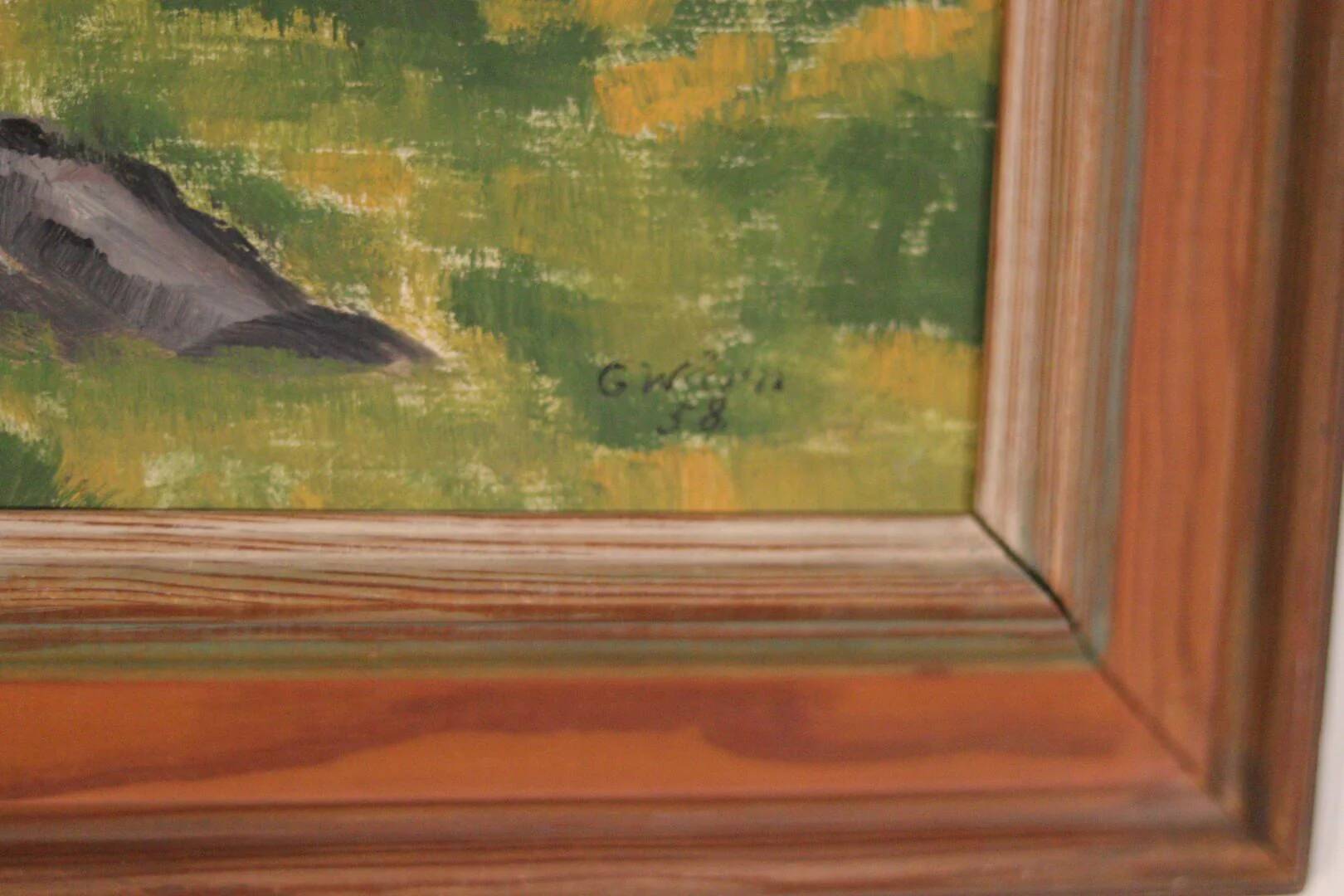 Original Swedish Oil on Panel – “Trees” by Gunnar Wärn – Signed