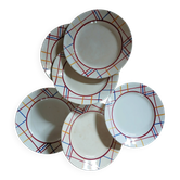 10 antique flat plates from Gien