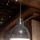 Vintage industrial pendant light - Polished chrome metal