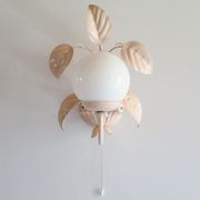 Applique feuilles rose poudré