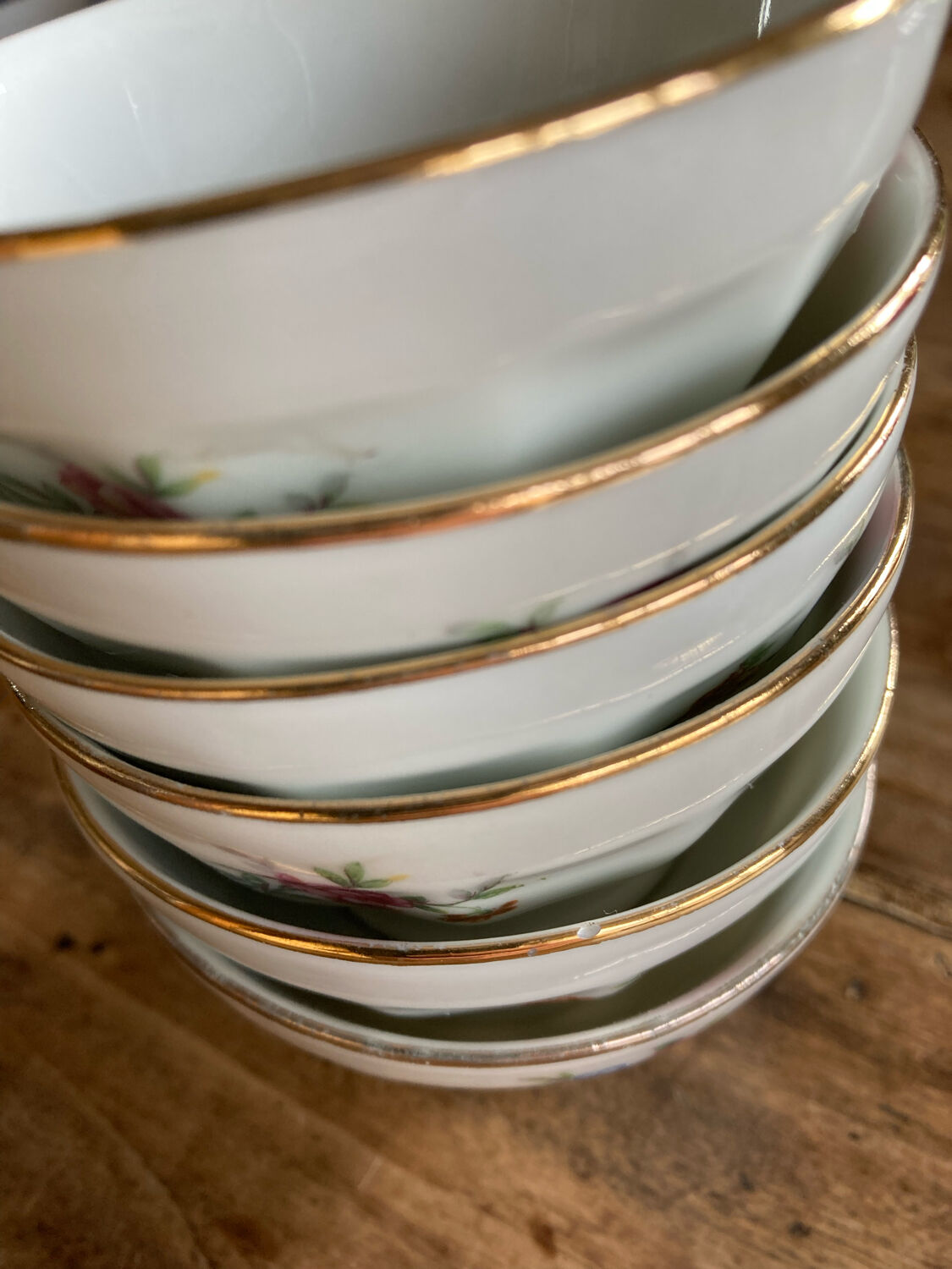 Small faceted bowls - porcelain