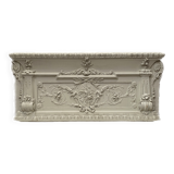Decorative panel or top of door in wood and patinated stucco 19th century