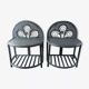 Paire de chevets Peacock rotin