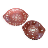 2 assiettes en terre cuite