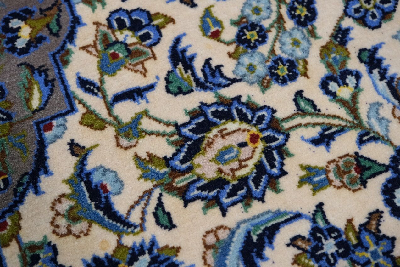 Vintage persian hand-woven keshan carpet ,240x141