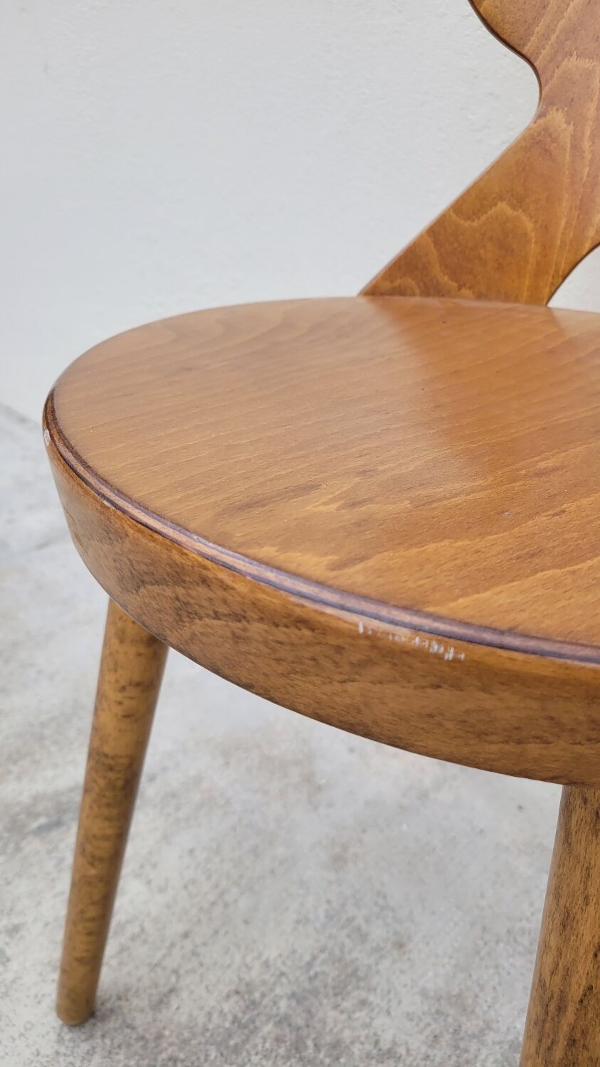 Chaise de bistrot baumann modèle Trèfle 1950