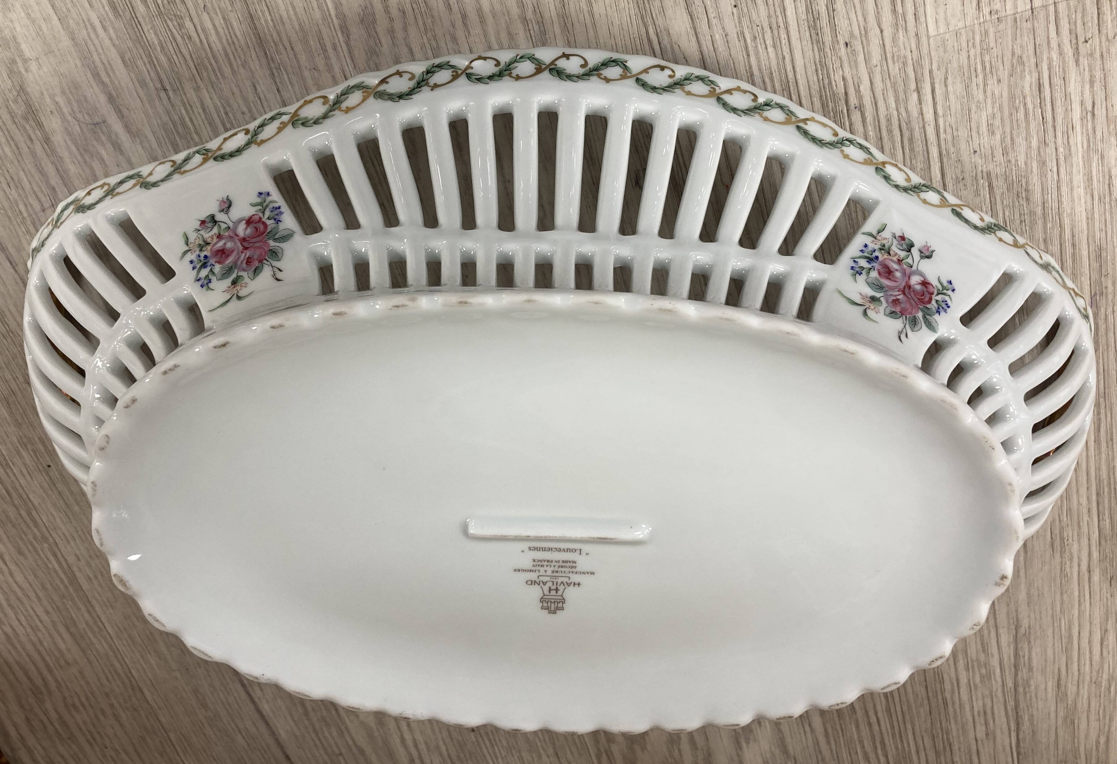 Fruit basket haviland model louveciennes