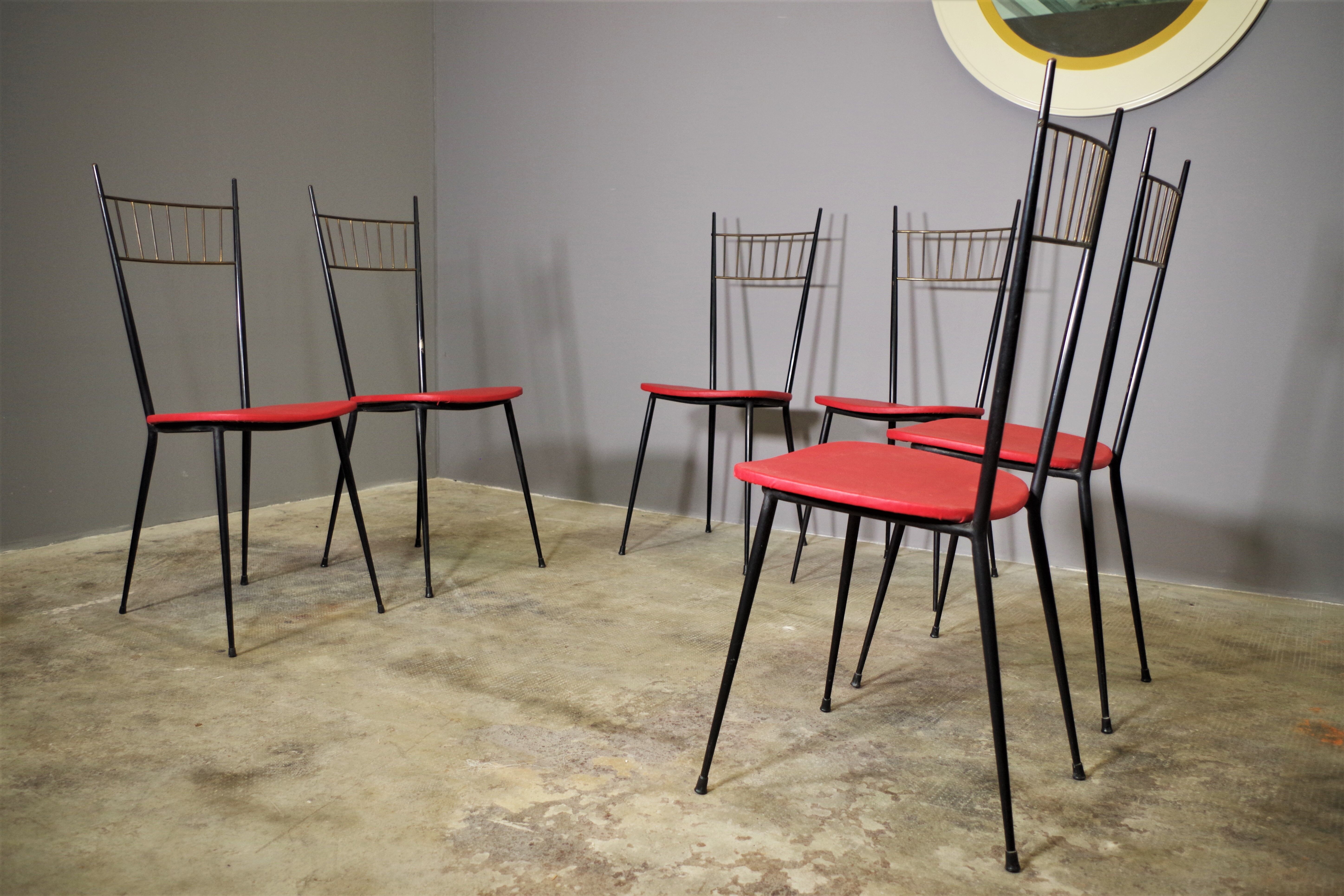 Set of 6 chairs, 1950s