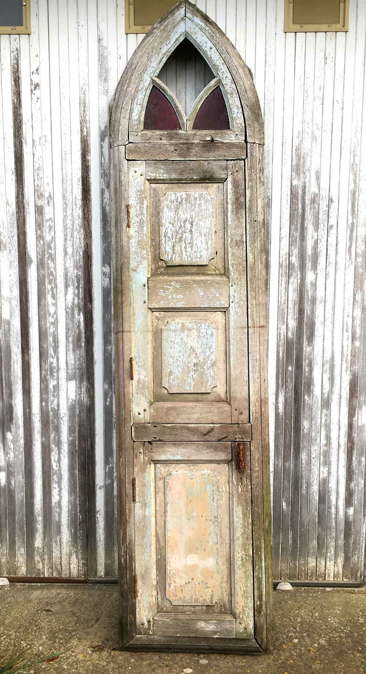 Old patinated teak door