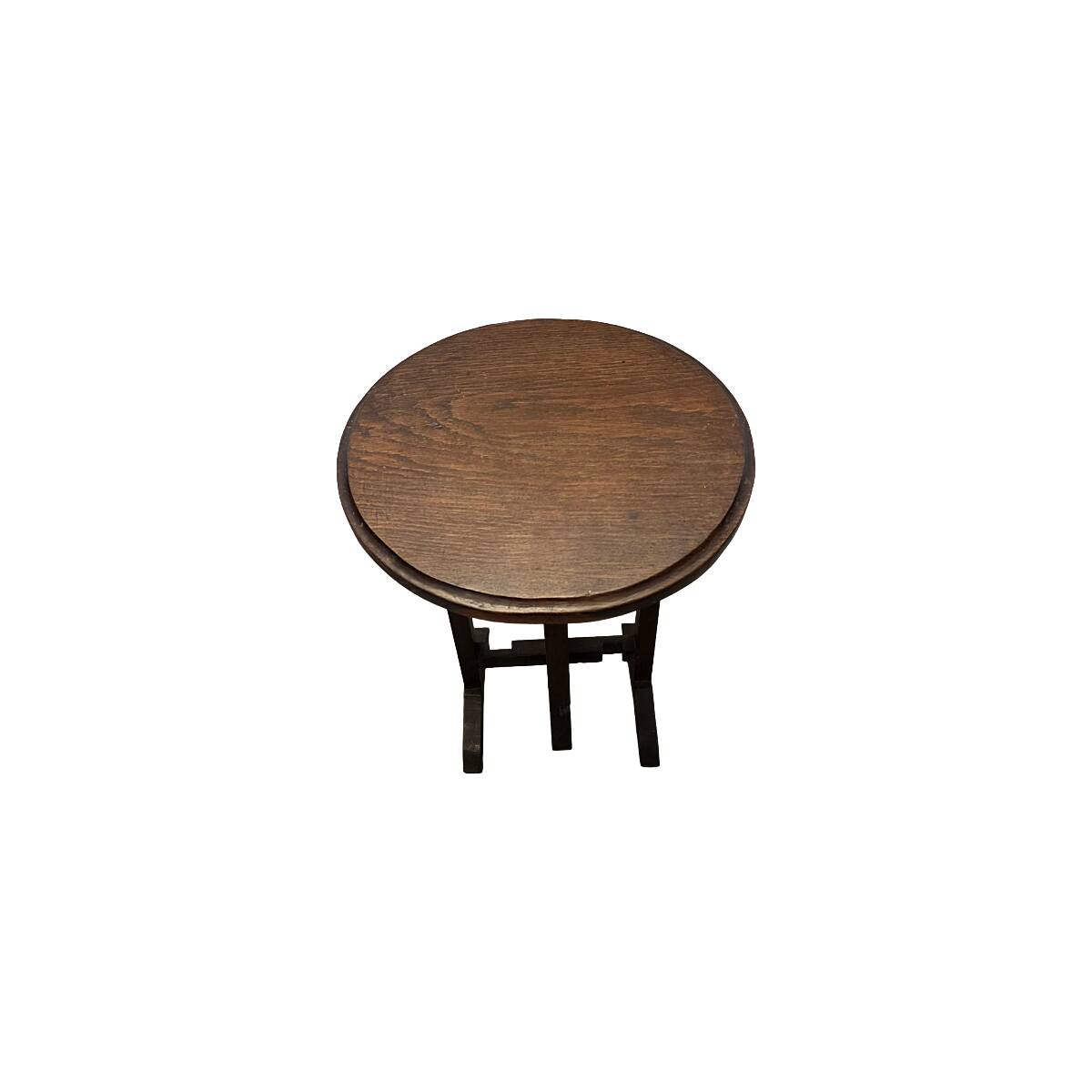 Old French Oak Folding Side Table, mid-century