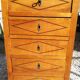 Louis XVI style ragpicker in marquetry and marble