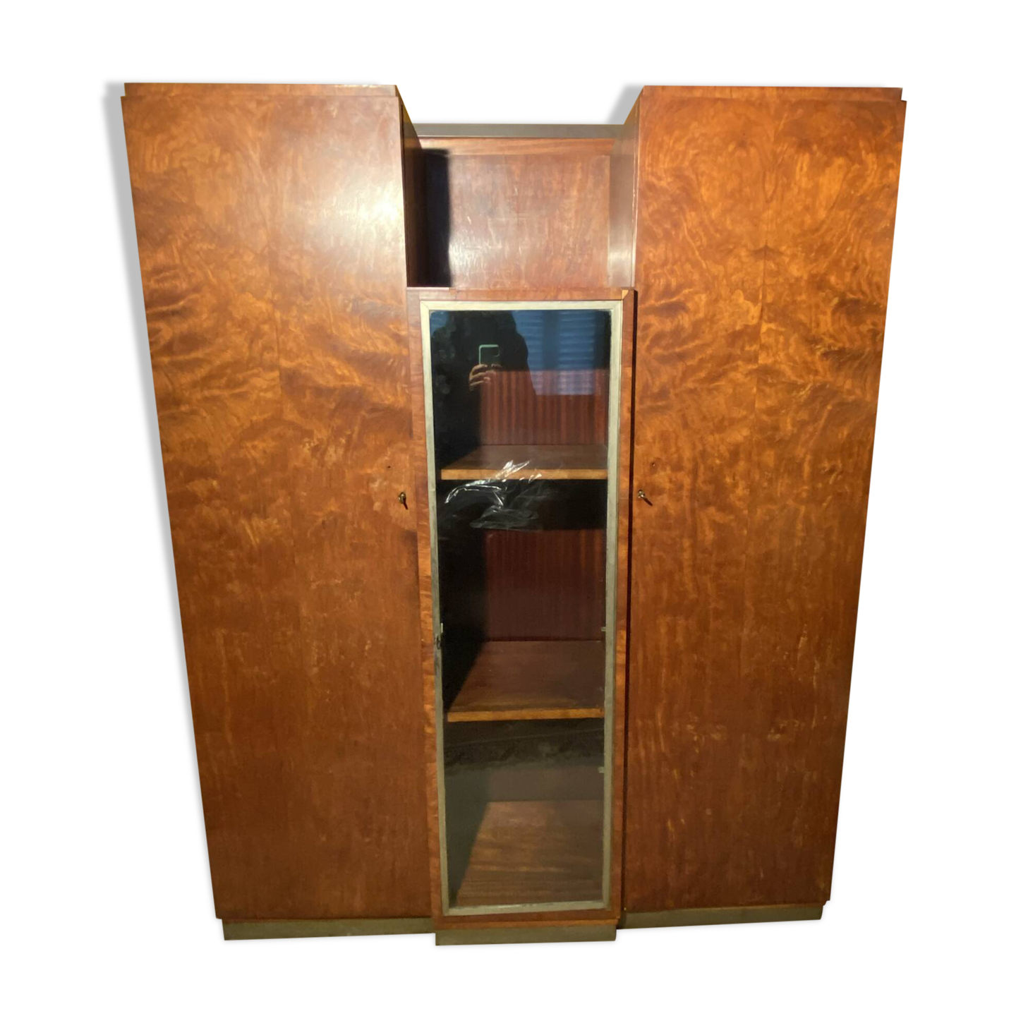 Antique wooden wardrobe, Art Deco style
