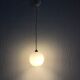 Suspension vintage 1950 opaline blanc - 60 cm