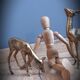 Duo cerf et biche en laiton