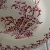 Opaque porcelain plate from Gien model thistles n ° 2 diam 24 cm