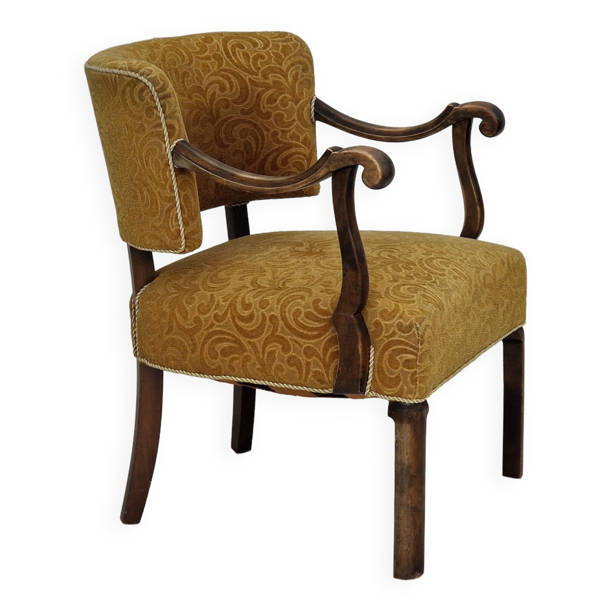 Fauteuil, tissu, bois de frêne, 1930