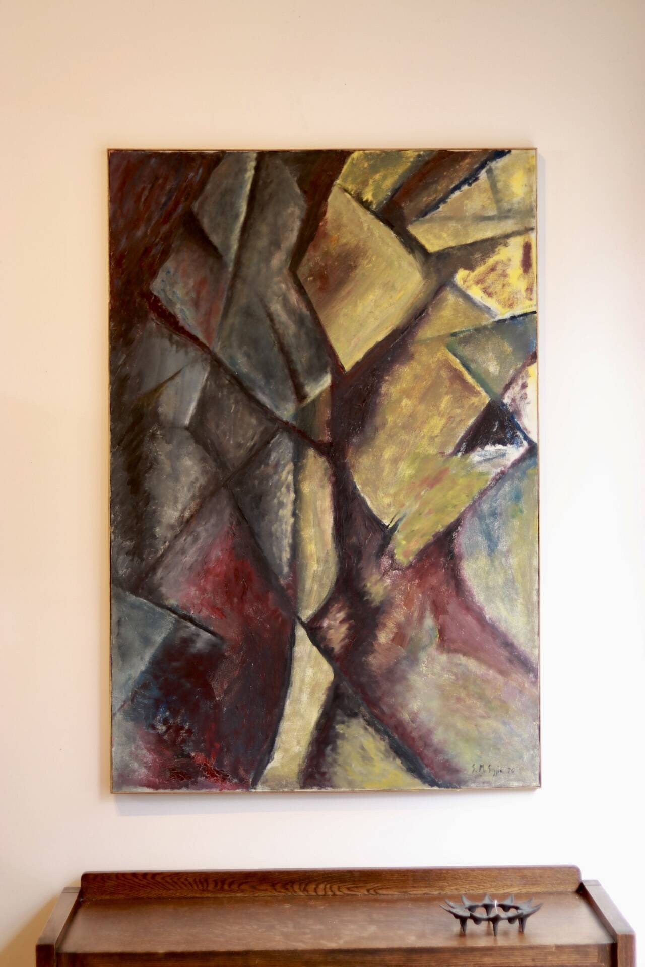 Large abstract art painting, 1970