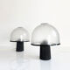 Pair of Molin mushroom lamps. Italy, 70s