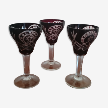 Verres en cristal de Bohême