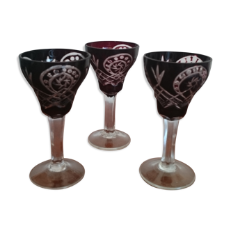 Verres en cristal de Bohême