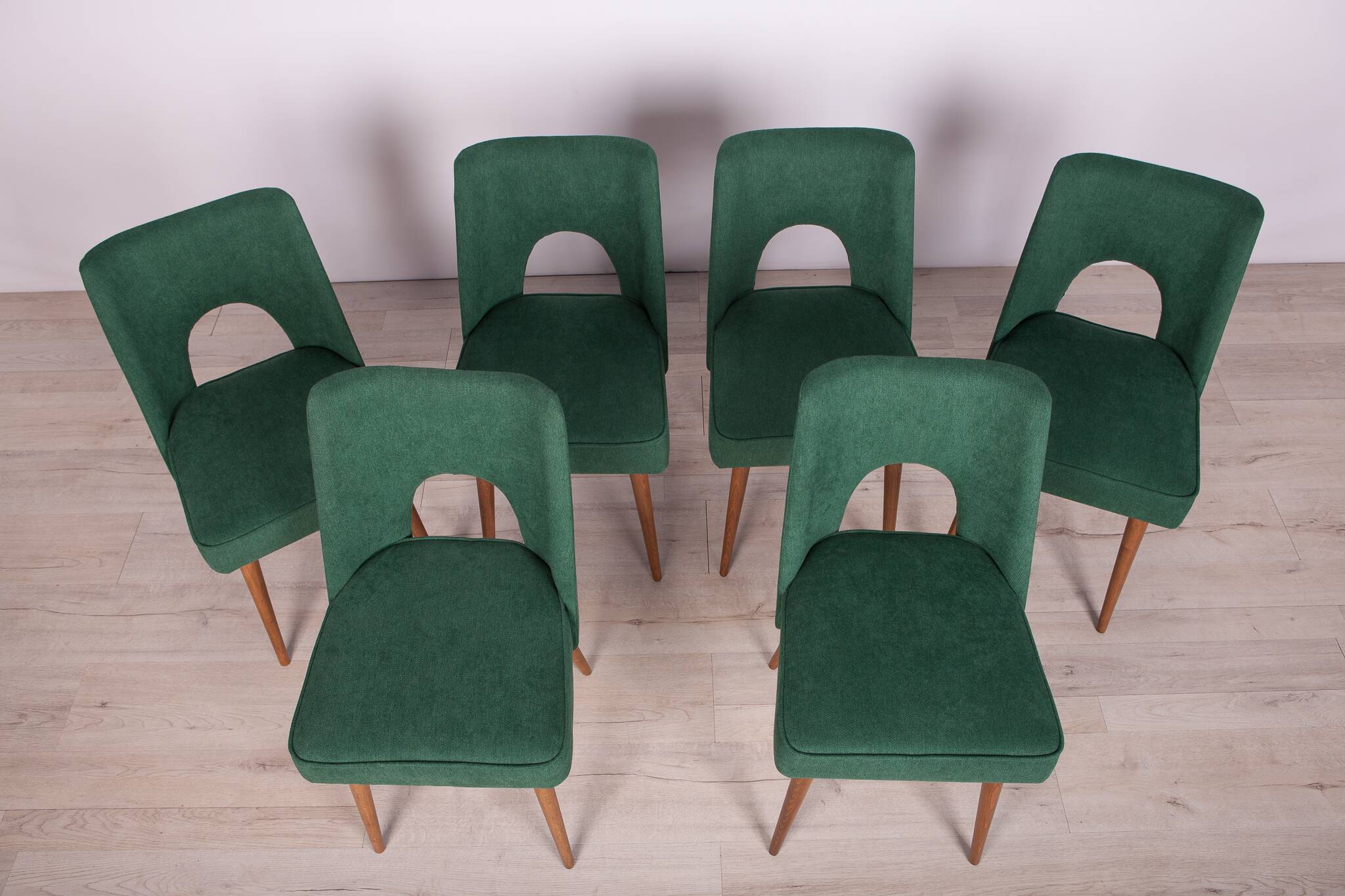 Polish Shell Chairs from Bydgoszcz Furniture Factory, 1960s, Set of 6