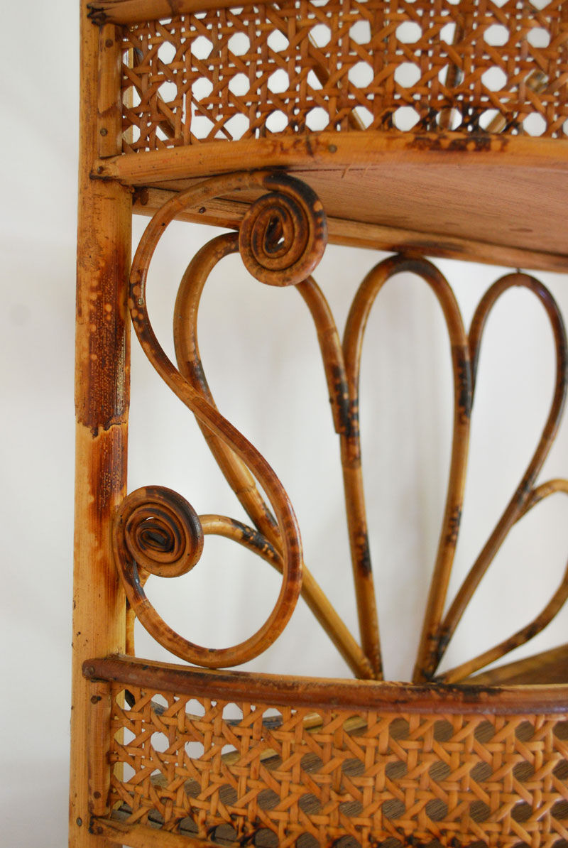 Shelf rattan and caning