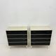 Set of 2 black and white chests of drawers, 1970s