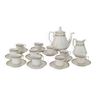 Service coffee porcelain antique coffee maker milk jug cups under cups