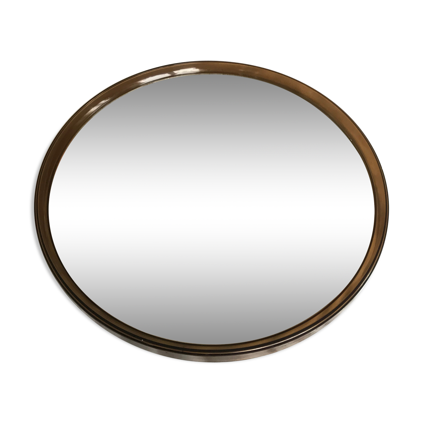 Round mirror in smoked plexiglas 50cm