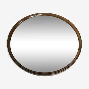 Round mirror in smoked plexiglas 50cm