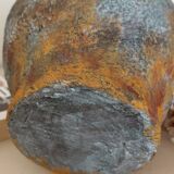 Vintage textured ceramic water bottle