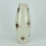 Mid century ceramic vase silberdistel abstract decor craquelé glaze 125/30