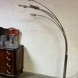 5-light chrome floor lamp, 1970s design
