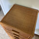 Vintage rattan chest of drawers with 6 drawers