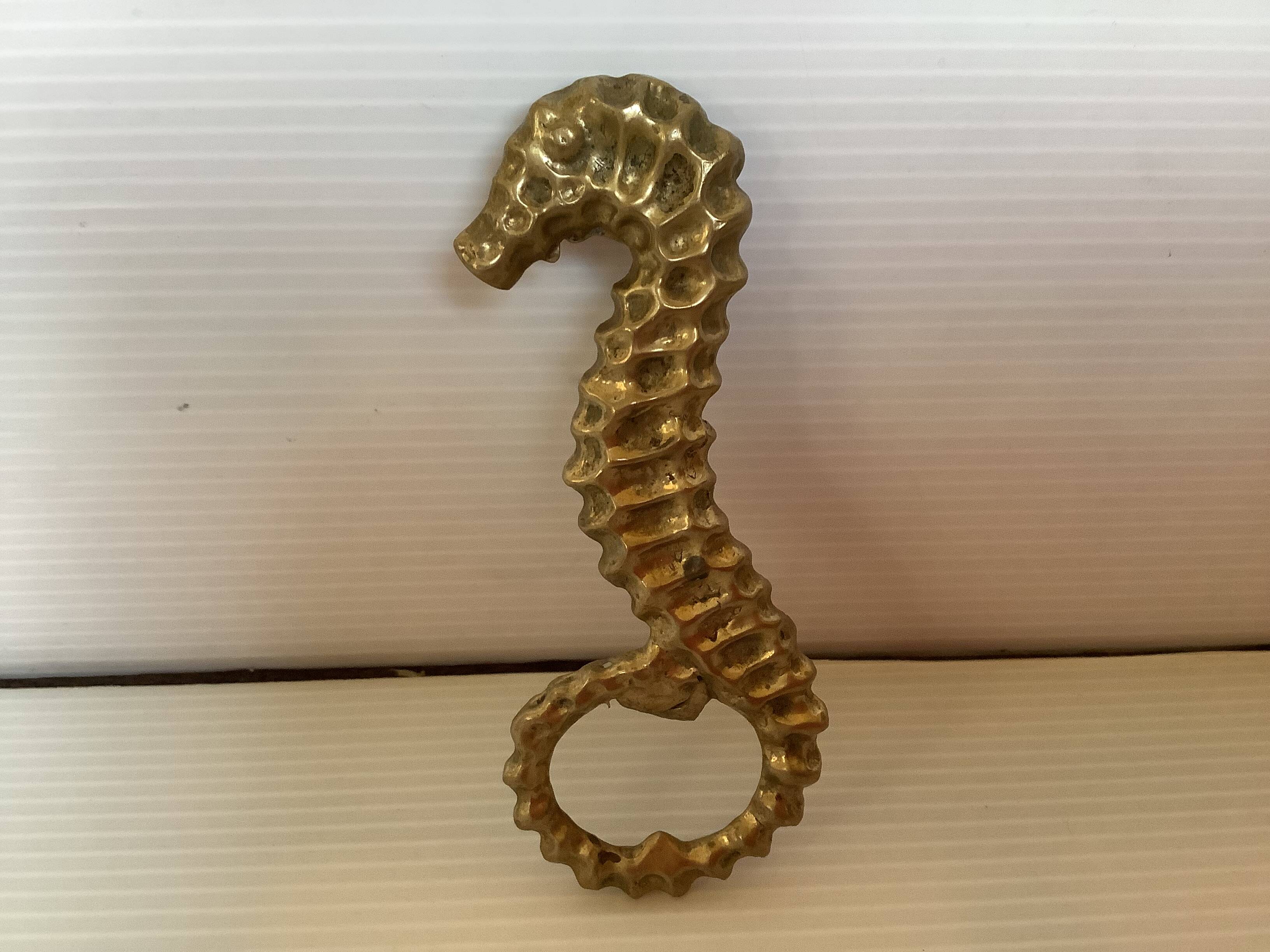 Small brass seahorse