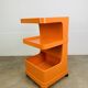 Flair dessert for Prisunic in orange plastic, seventies.