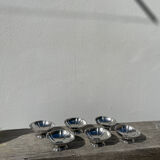 6 coupelles en inox 1970