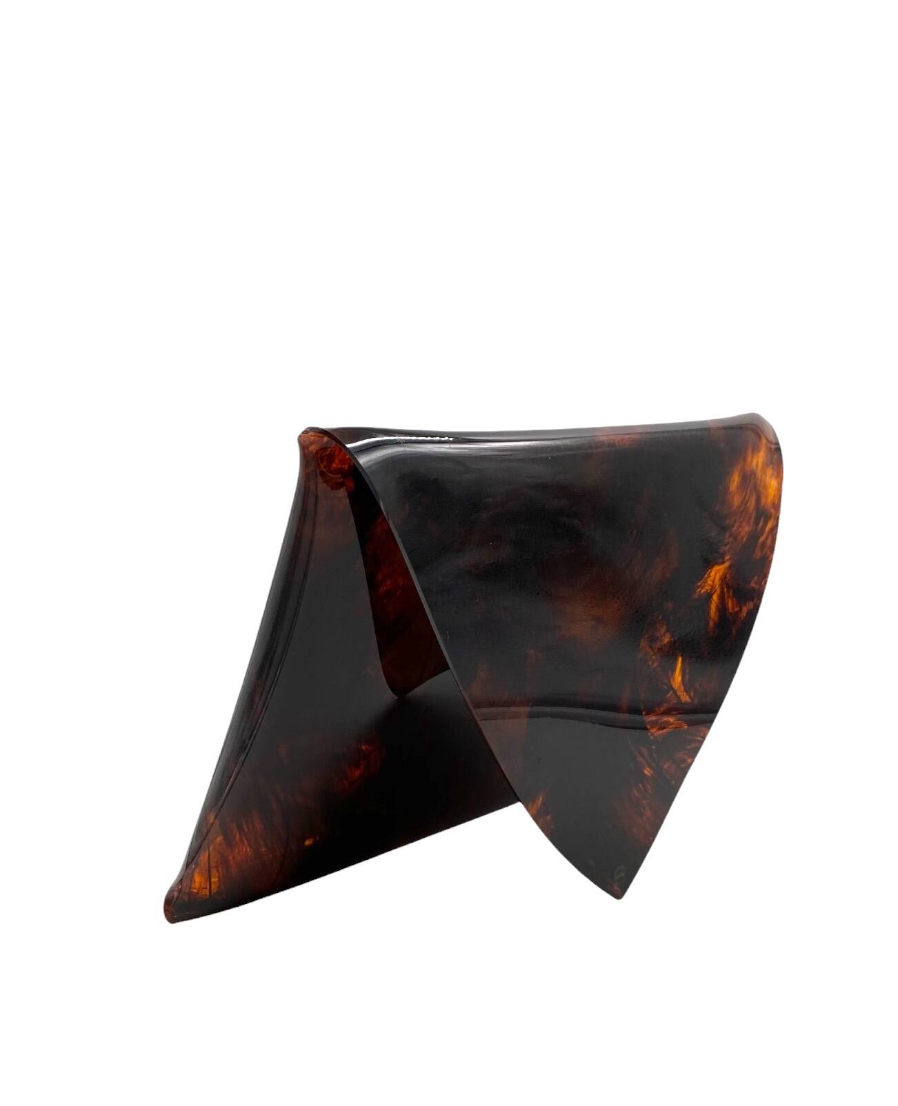 Hollywood regency mail shaped magazine rack, Ta.Ni.No Italy 1970s