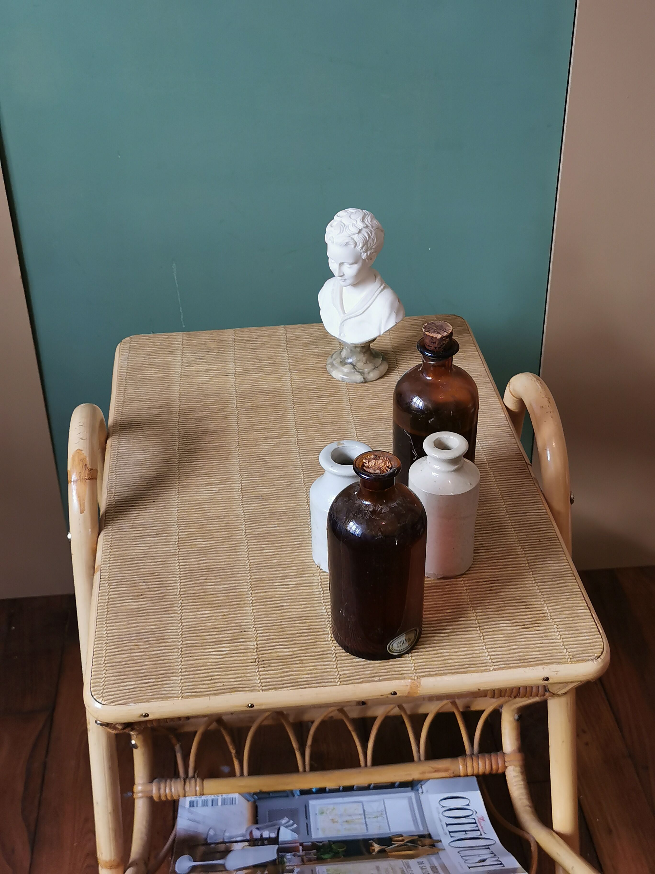 Table carries vintage rattan review