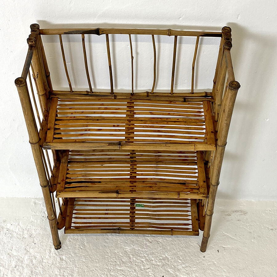 Shelf in vintage rattan 60's