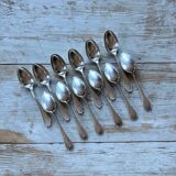 Set of 12 dessert spoons, Pompadour model, Christofle Goldsmiths
